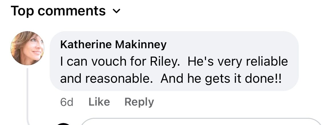 Five-star customer review of Riley Costello Hauling